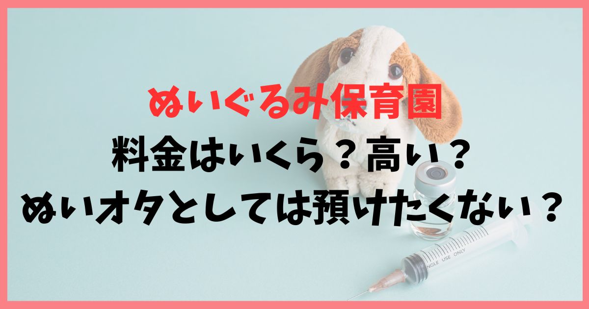 ぬいぐるみ保育園の料金は高い？ぬいオタとしては預けたくない？