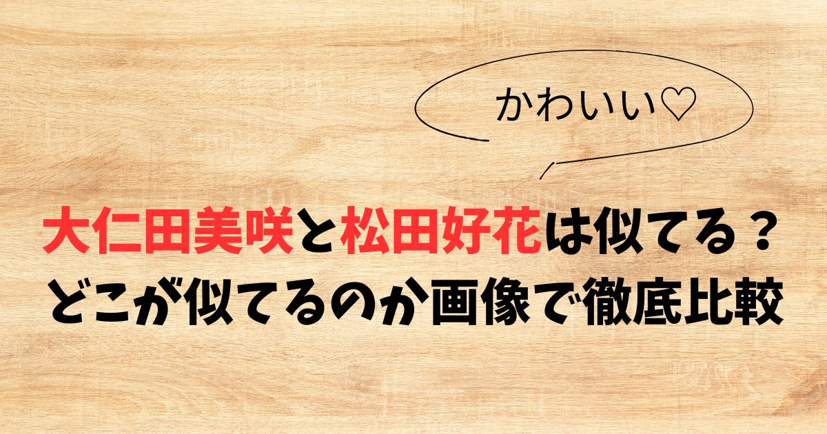 大仁田美咲と松田好花は似てる？どこが似てるのか画像で徹底比較